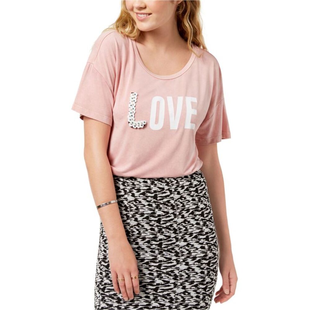 True Vintage Womens Applique Love Embellished T-Shirt, NWT
